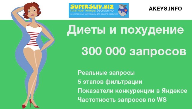 [Akeys] Диеты и похудение 300 000 запросов (2018)_0.jpg